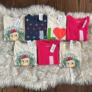 3T NWT 7 OLD NAVY Toddler Girl Long Sleeve T-Shirt Bundle